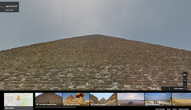 Die Cheops-Pyramide in Street View.