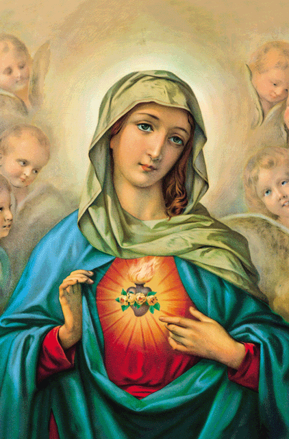 Sagrado Coração de Jesus, fazei o meu coração semelhante ao Vosso. Imaculado, Doce e Santo Coração de Maria, sede a minha Salvação.