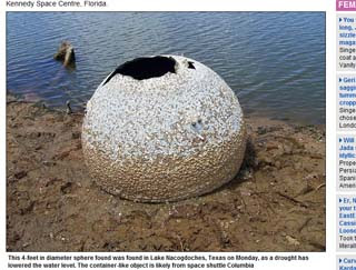 8年前解體太空梭 哥倫比亞號 殘骸出現德州湖底