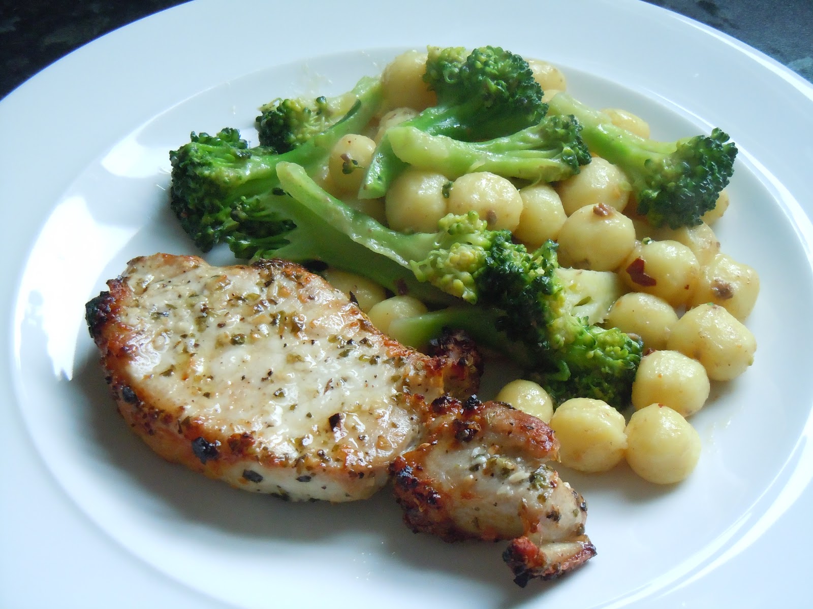 Tonight's Menu Italian Pork Chops with Gnocchi and Broccoli
