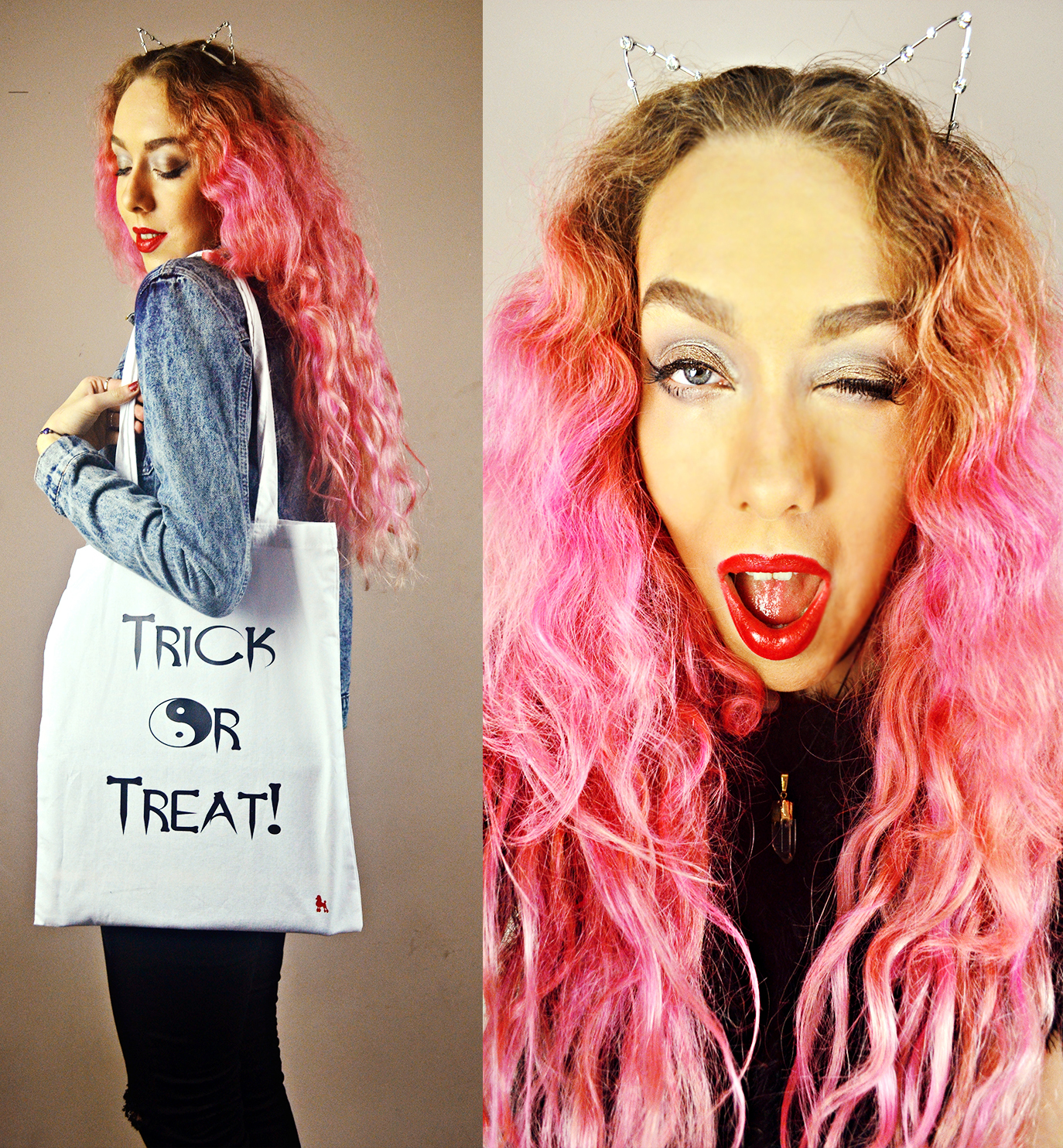 Stephi LaReine// UK Fashion & Lifestyle Blogger with pink hair, rock on ruby kitten ears, asos leopard boots, lilac moon necklaces, quiz ripped jeans, fluffy knit top, boohoo denim jacket, fbloggers, bbloggers, lbloggers