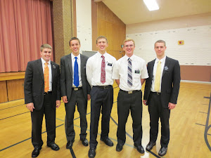 Wake Forest Area Patrick with the 4 missionaries he has trained