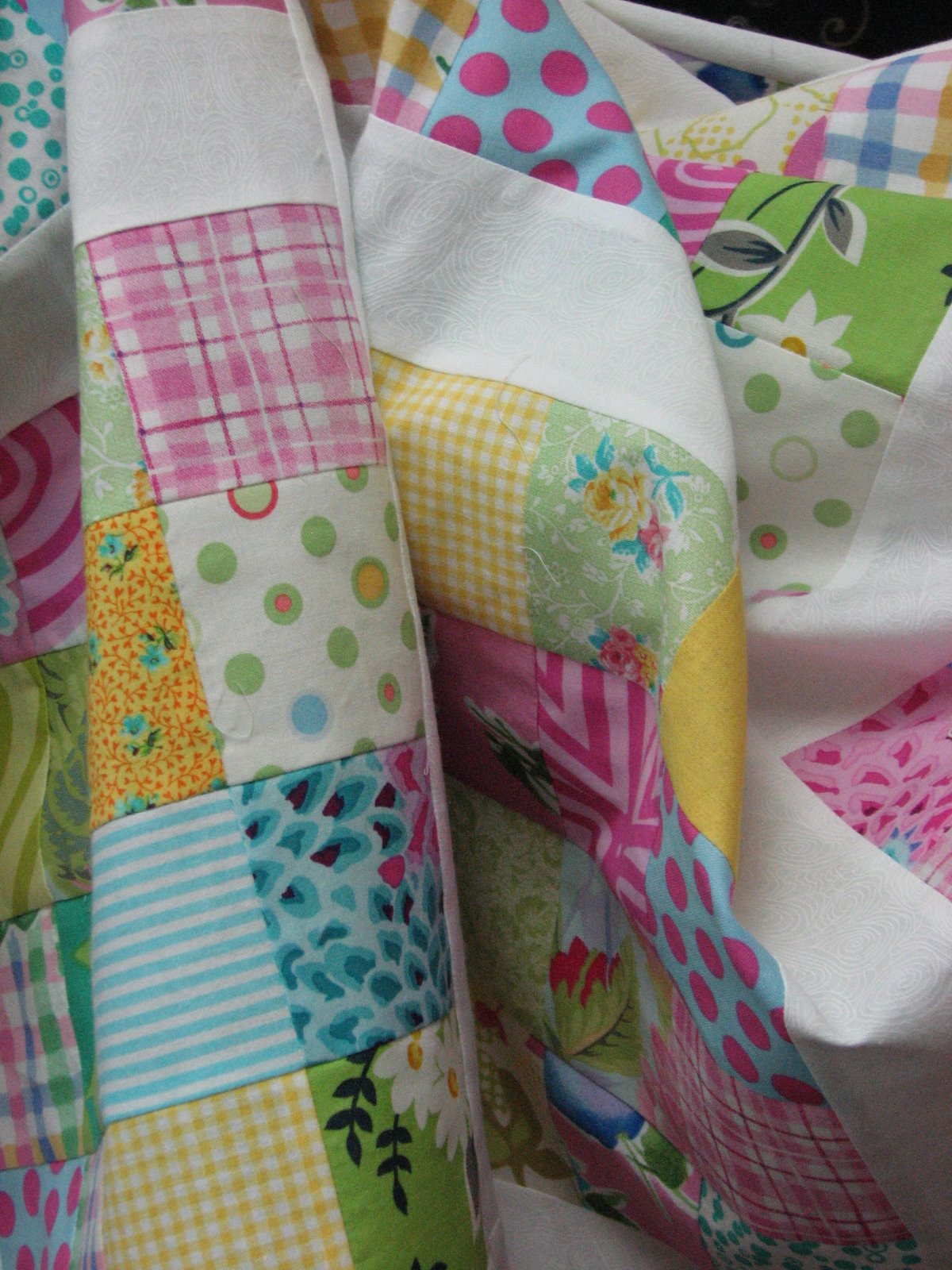 Sherrie loves color! Cancer comfort quilt day