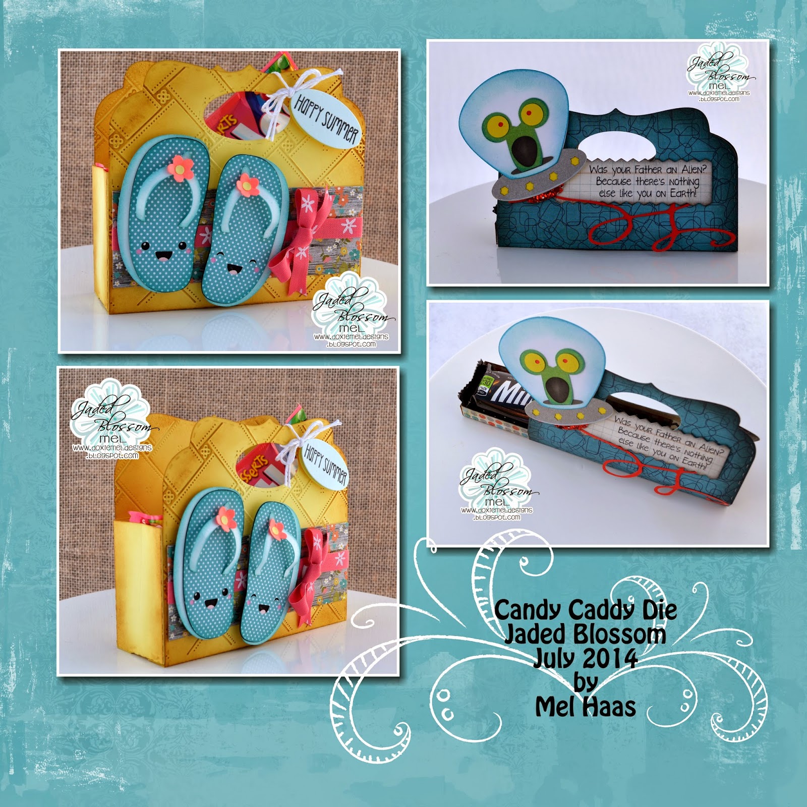 Doxie Mel Designs Jaded Blossom Candy Caddy Die Blog Hop Let's Chill