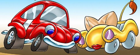 Carangos e Motocas, O desenho foca Wheelie, um Fusca vermelho, e sua  namorada Rota. Wheelie trabalha como profissional - e bem conceituado - no  ramo de carros de corrida.