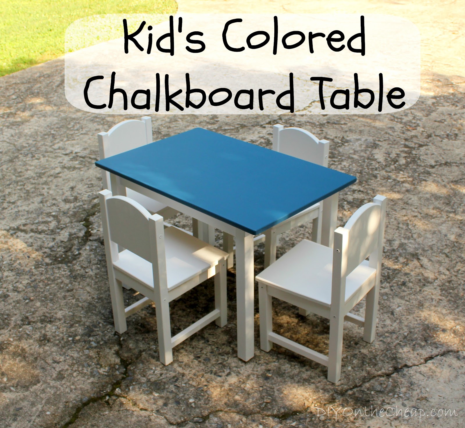 Kid's Colored Chalkboard Table Erin Spain