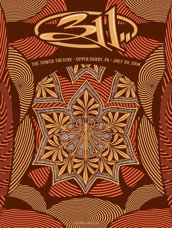 INSIDE THE ROCK POSTER FRAME BLOG Status Serigraph 311 Philadelphia Poster