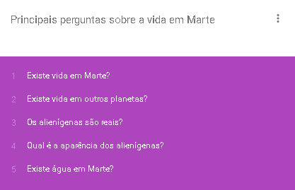 O planeta Marte foi destaque nas pesquisas Google em 2015
