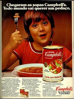 propaganda Sopas Campbell's - 1970. anos 70. reclame década de 70