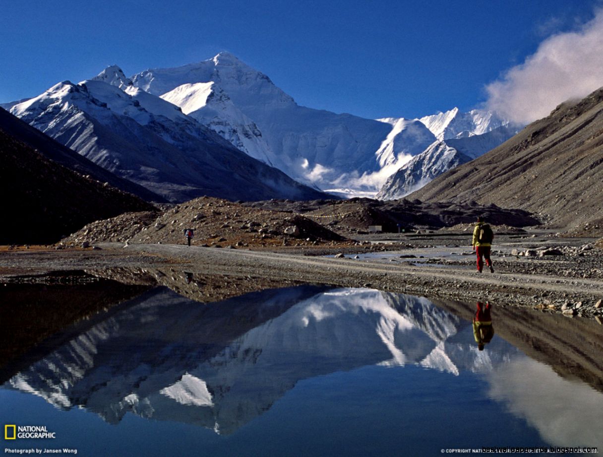 Mountain Reflection Picture Tibet Wallpaper National Mountain Reflection Picture Tibet Wallpaper National
