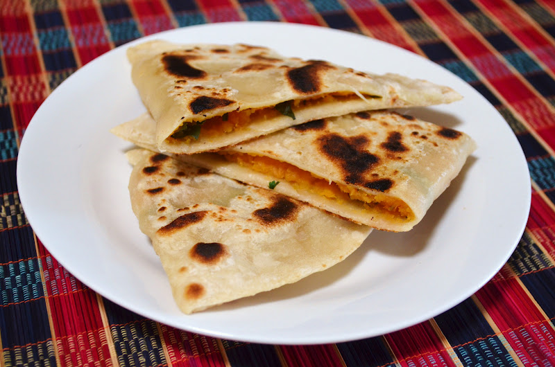 Gormandize Sweet Potato and Coriander Bolani (Afghan flatbread)