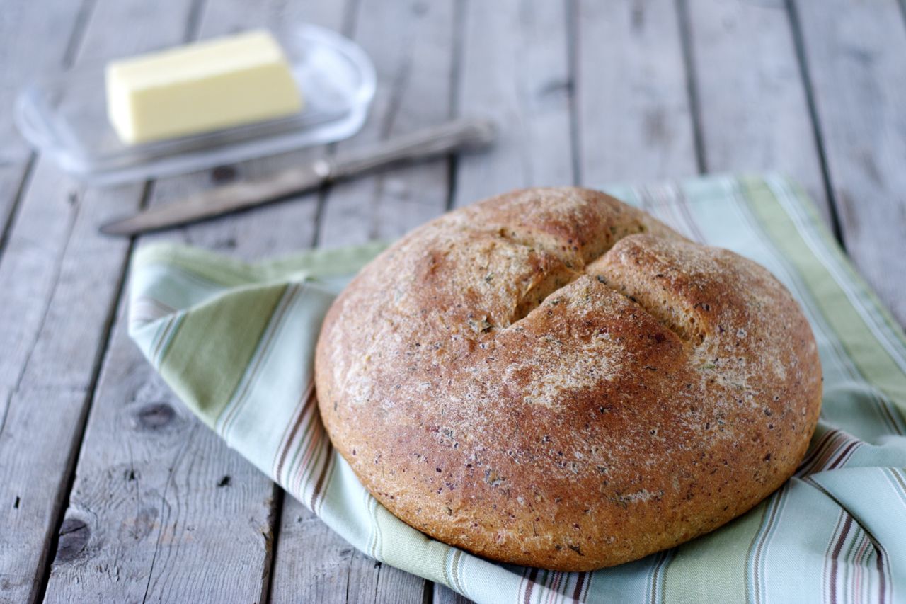 WholeWheat Cottage Cheese & Herb Loaf Craving Greens