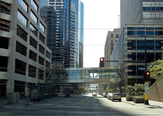 Skyway tunnel in downtown Minneapolis, Minnesota