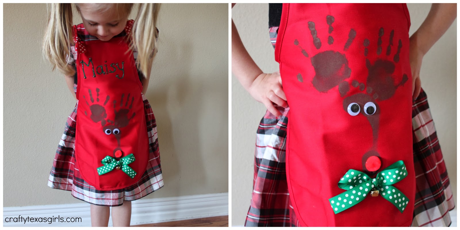 Crafty Texas Girls Hand Painted Aprons {for Kids and Teachers}