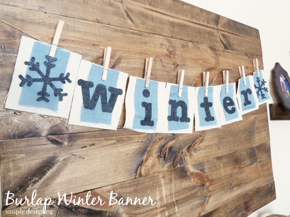 Burlap Winter Banner | #burlap #diy #wintercraft