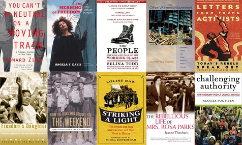 The History of Dissent: A Reading List - covers of the books listed below
