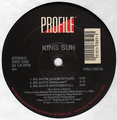 King Sun ‎– Big Shots (1991, VLS, 192)