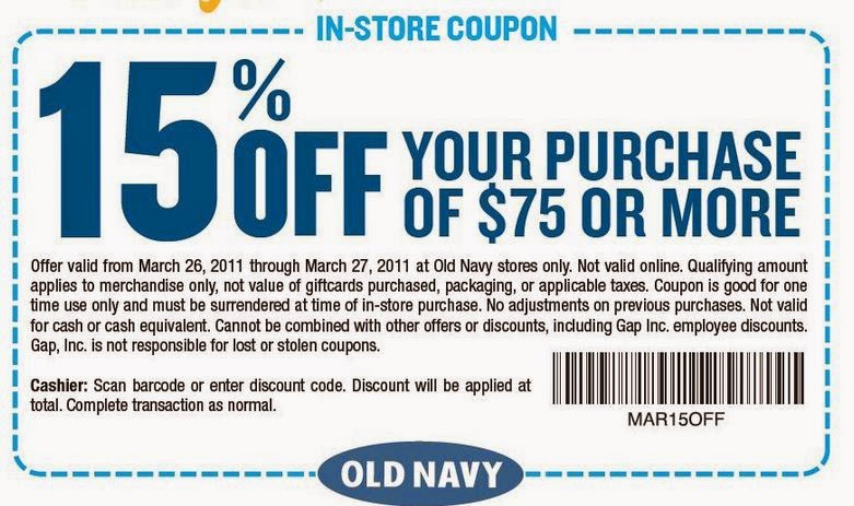 Old Navy Printable Coupons October 2015
