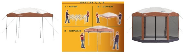 Coleman Hexagon Canopy with optional screened room by dear miss mermaid 