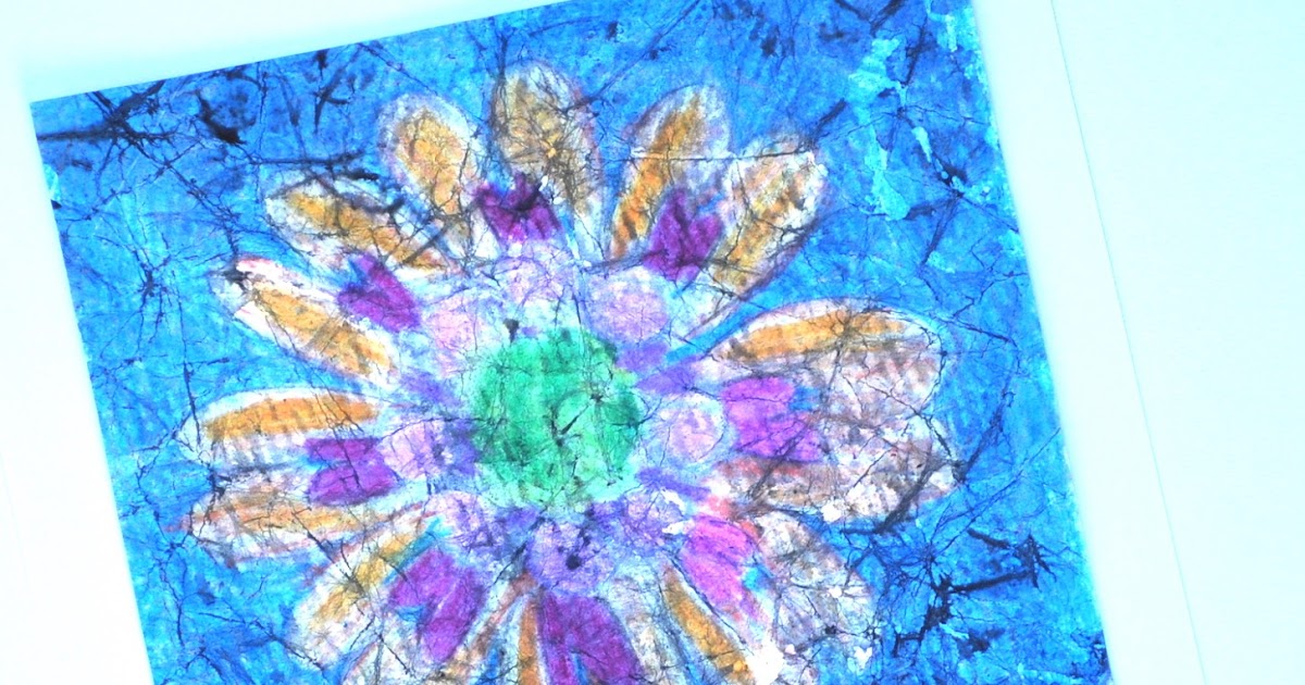 Art with Kids Batiks on Paper with Crayons