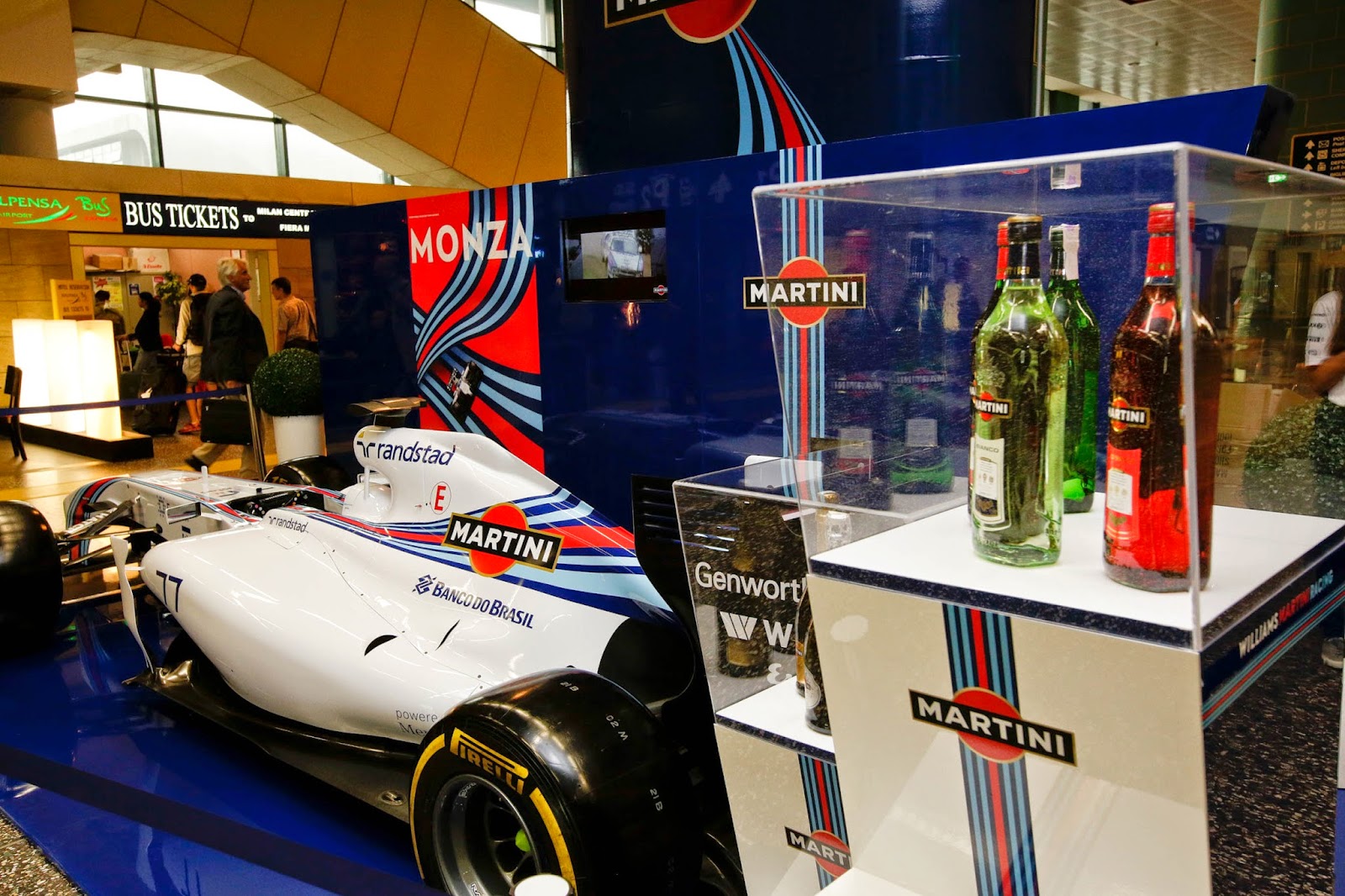 MJ Rabbit Martini F1 car motors into Milan airport