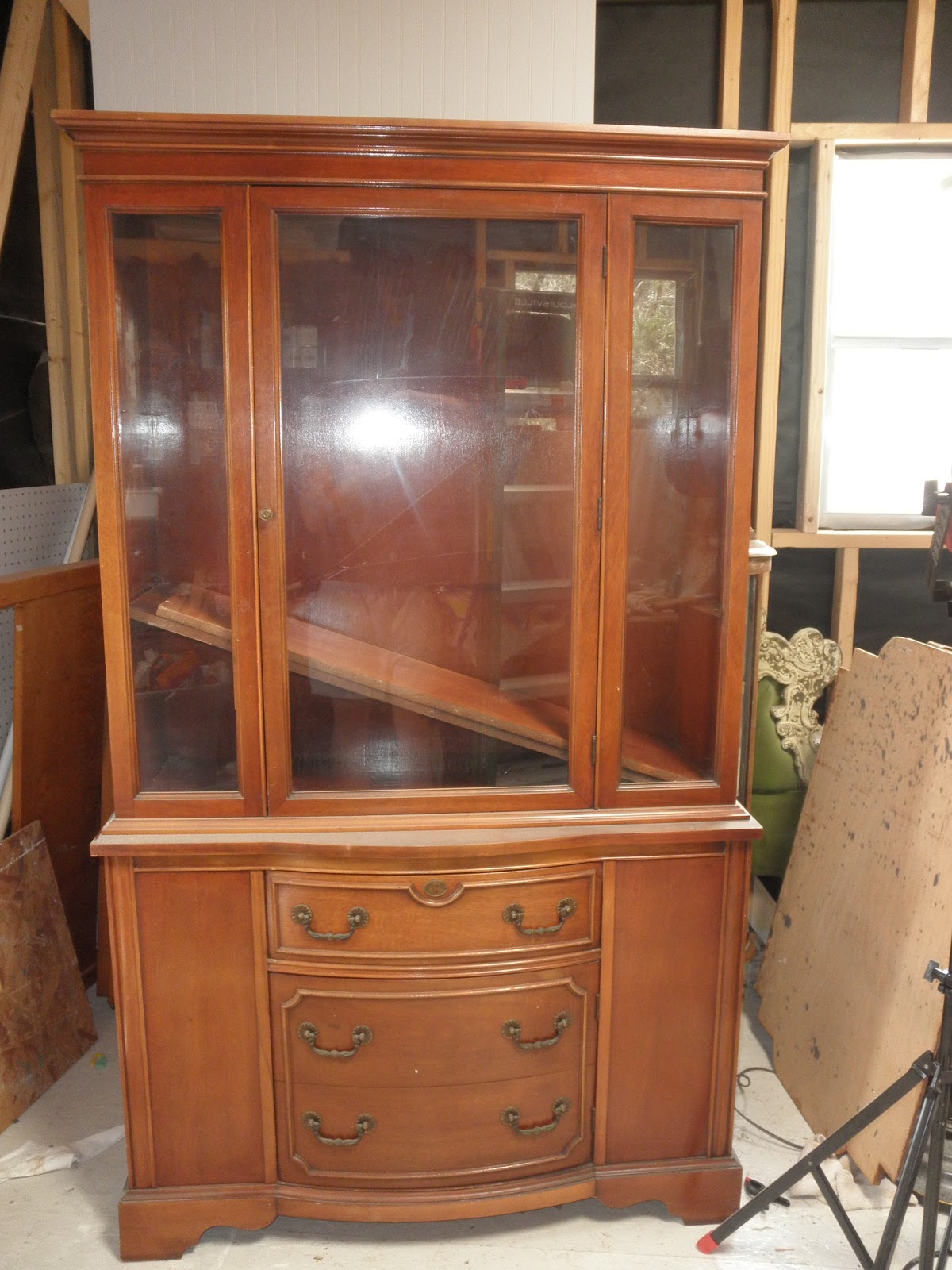 Redemption Refinishing Duck Egg China Hutch