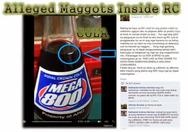 SHOCKING: Alleged Maggots Inside RC Cola