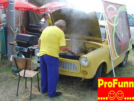 Funny Pictures Trabant Barbecue