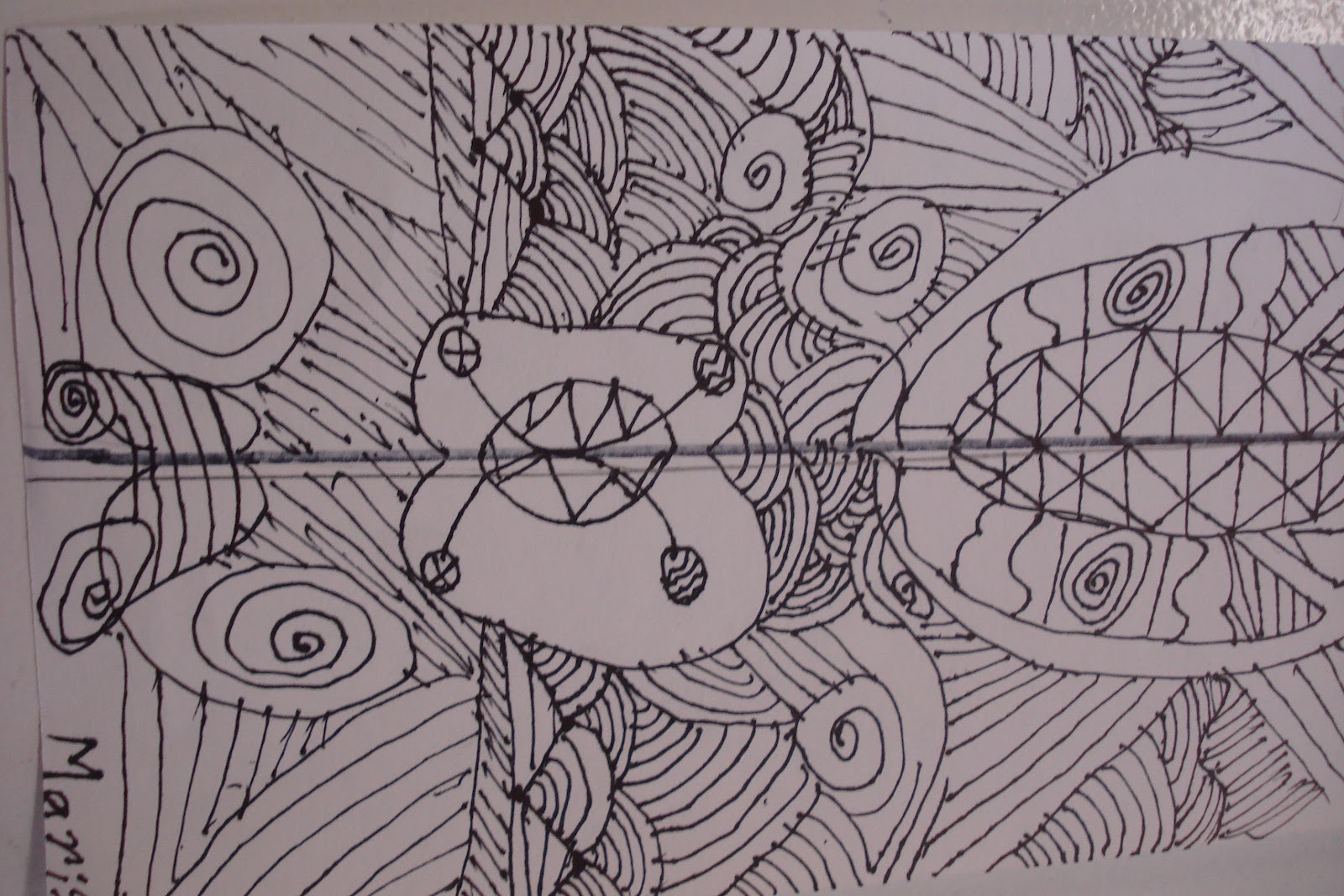 the creARTtivity spot: 3rd Grade Symmetrical Line Drawings