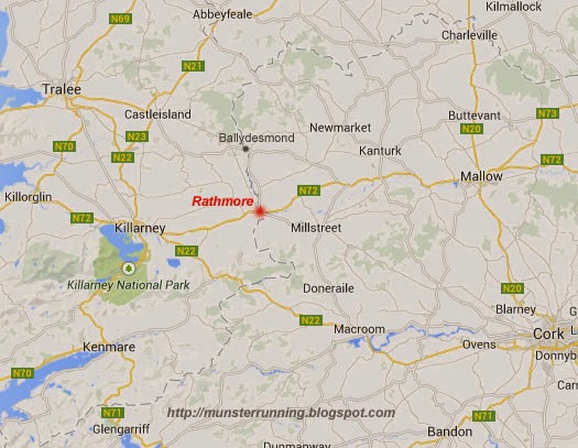 Cork Kerry Border Map Munster Race Routes: Kerry008