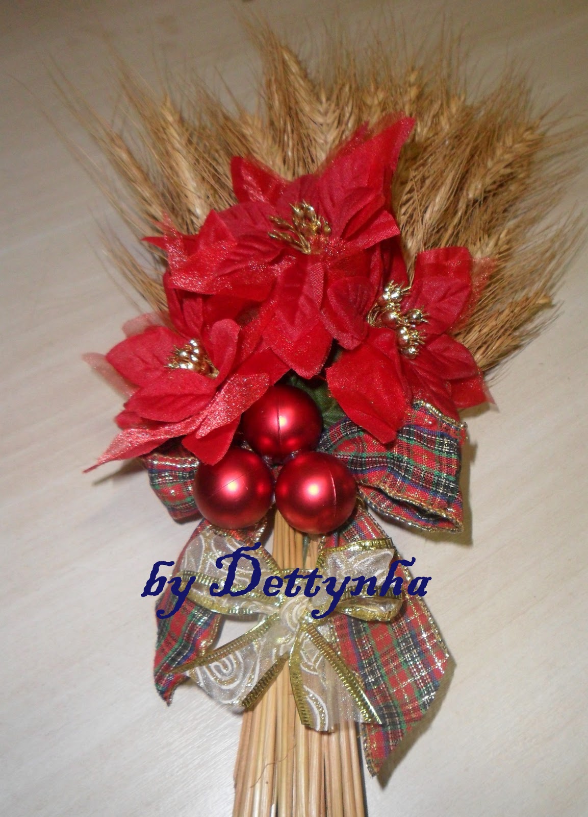 Artesanato By Dettynha Arranjos Natalinos III Enfeite De Trigo ~ Artesanato By Dettynha Arranjos Natalinos III