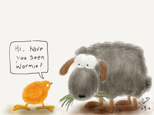 Cartoon Thinking Animal
