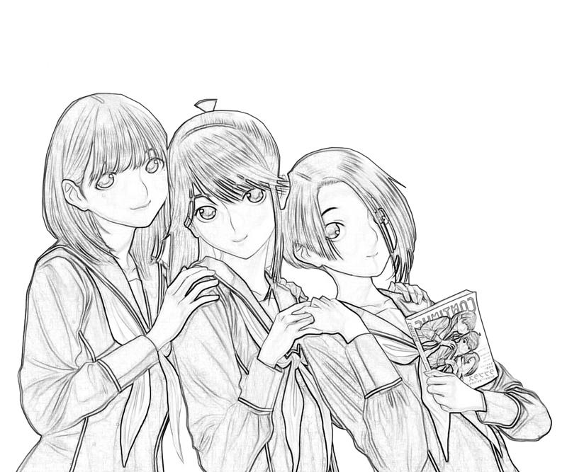 Kobayakawa Rinko Friends Coloring Pages kobayakawa-rinko-friends-coloring-pages