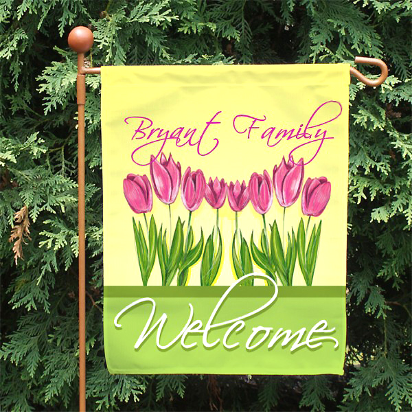 Personalized Gifts Spring Tulips Personalized Yard Flags