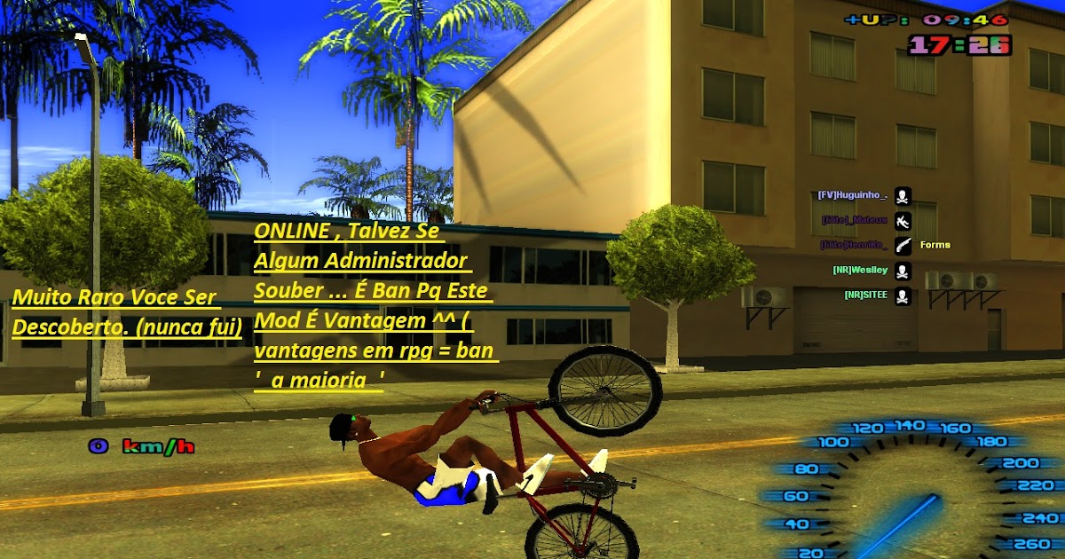 Samp Exclusivo - GTA,GM-Gamemodes FS-Filterscripts ,TuToriais,Codigos,  Download 0.3c 0.3x 0.3d 0.3e: Mod Cleo 3 - Nunca Cair Da Moto - Bike