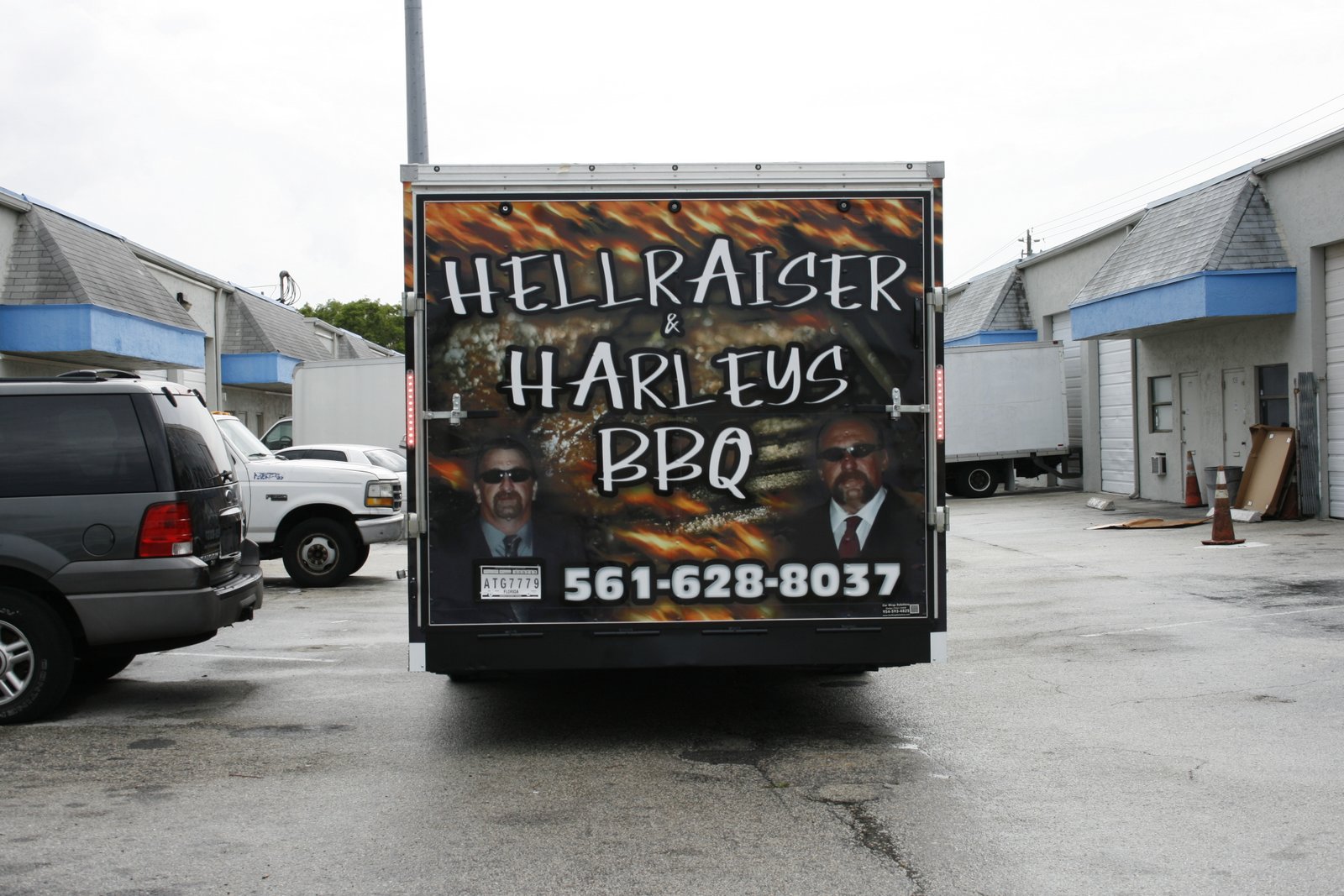 Delray Beach Food Truck Trailer Wrap for Hellraiser & Harley’s BBQ by