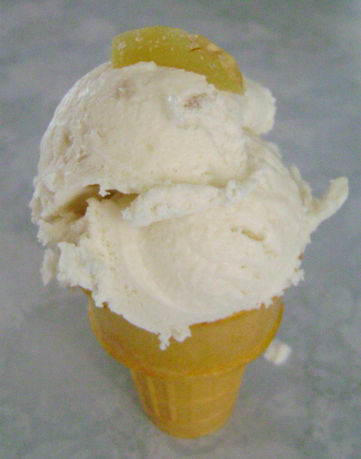 Jo and Sue Pear Ice Cream with Candied Ginger