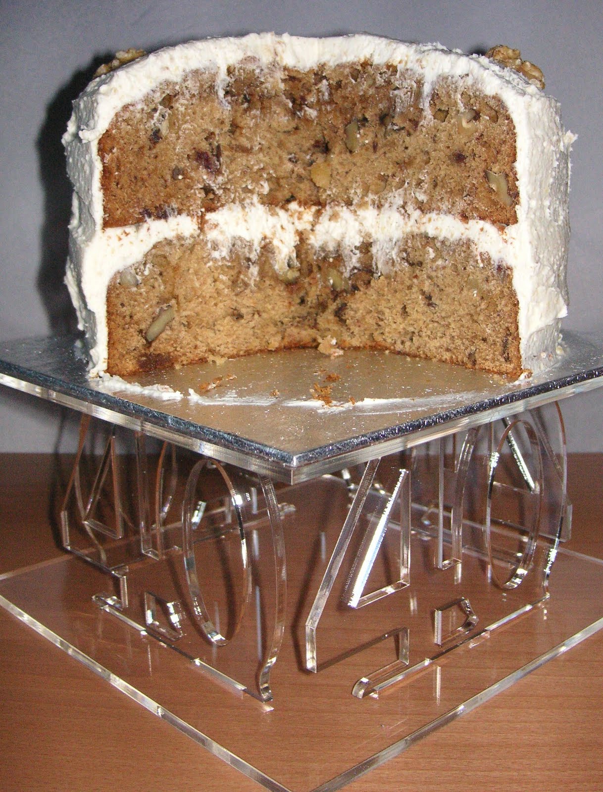 The Caked Crusader Walnut and date cake with walnut buttercream