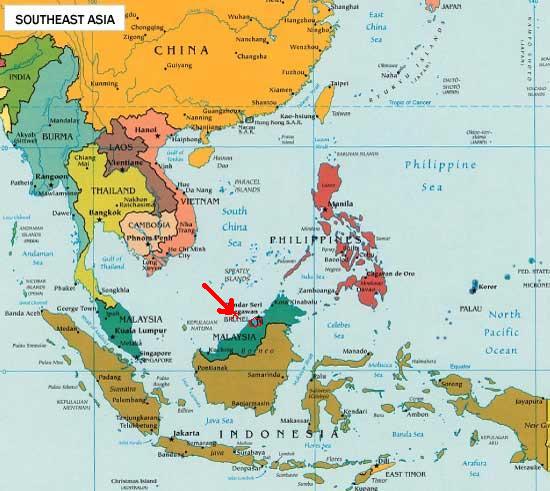 brunei map location
