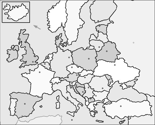 mapa de europa en blanco y negro con nombres - ALOjamiento de IMágenes mapa de europa en blanco y negro con nombres - ALOjamiento de IMágenes