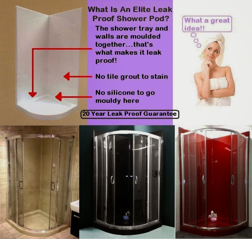 Elite Leak Proof Shower Pod The answer to leaking shower down through