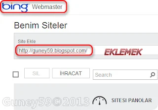 Bing Web Yönetici Merkezine Blog Ekleme