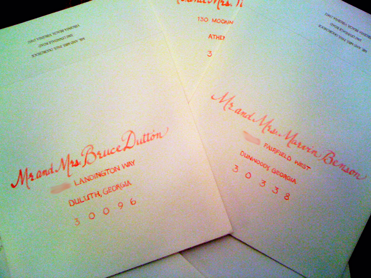 Simply Handwritten DIY Wedding Invitations and Envelope Etiquette