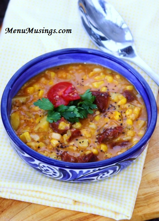Menu Musings of a Modern American Mom Cajun Corn Chowder