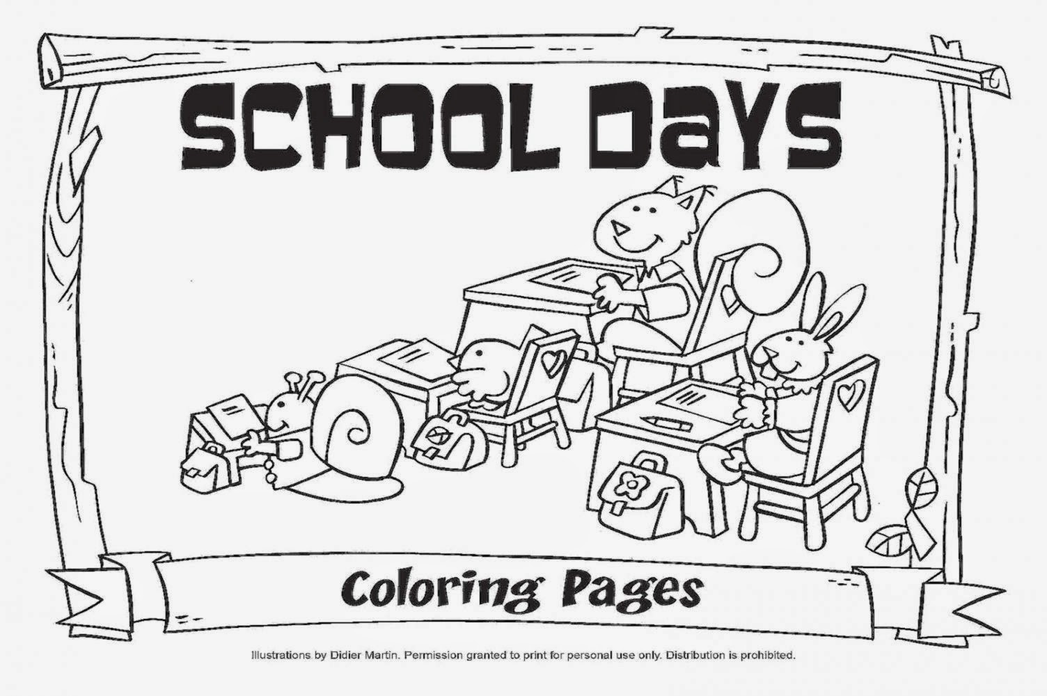 First Day Of School Coloring Sheet  Free Coloring Sheet