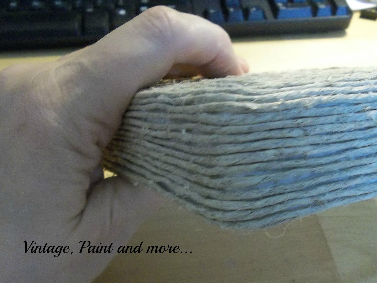 Twine Wrapped Box Vintage, Paint and more...