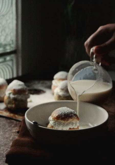 Swedish Almond-Cream Filled Cardamom Buns