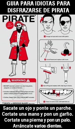  Aunque se espectáculo disperso lo que hay que elaborar Bricolaje: disfraz de pirata 
