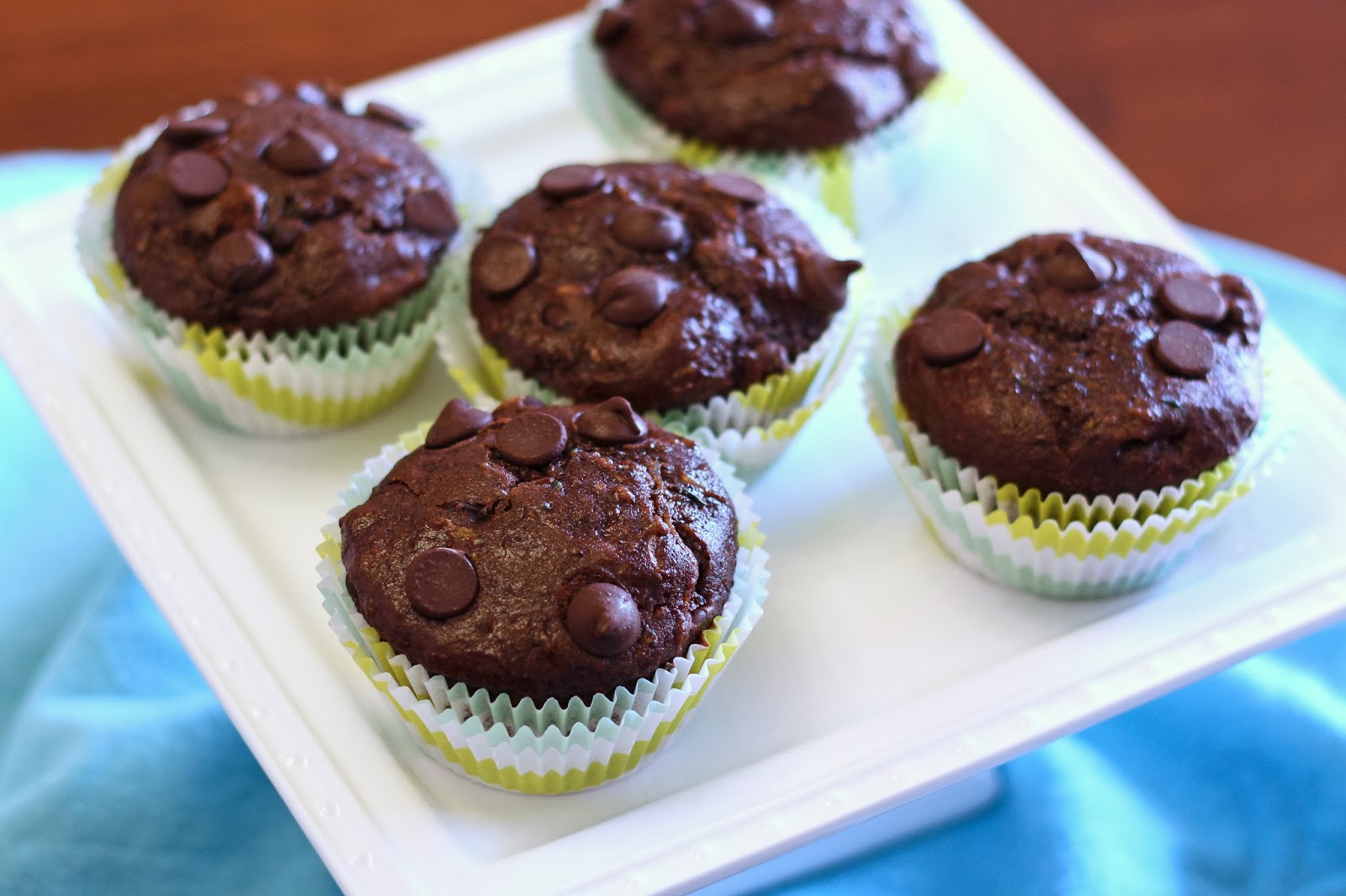 gluten free vegan double chocolate zucchini muffins Sarah Bakes