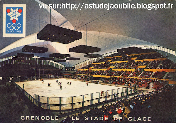 Grenoble - Le Stade de Glace - Palais des Sports  Architectes: Robert Demartini, Pierre Junillion  Ingénieur: Nicolas Esquillan  Intégration: Jean Dewasne  Construction: 1967